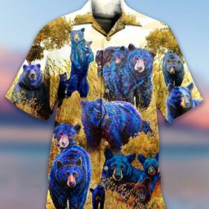 Bear Blue Wild Hawaiian Shirt