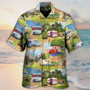 Camping 80s Vintage Hawaiian Shirt