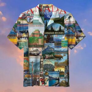 Travel Canada Vintage Style Hawaiian Shirt