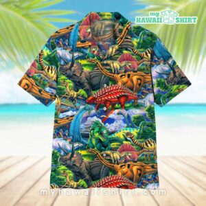 Aloha Dinosaur Hawaiian Shirt