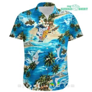 Baby Shark Surfing Summer Hawaiian Shirts