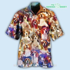Beagle Dog Cool Vintage Style Hawaiian Shirt