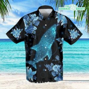 Blue Shark Hawaiian Shirt