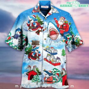 Christmas Shark Hawaiian Shirt