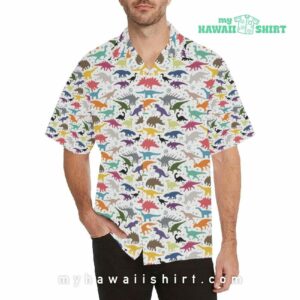 Colorful Dinosaur Pattern Hawaiian Shirt