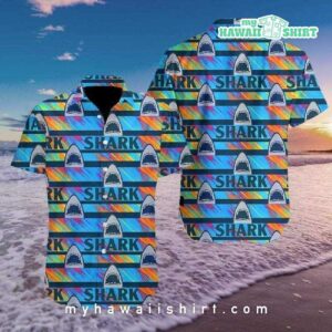 Colorful Shark Hawaiian Shirt
