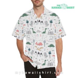 Cute Cartoon Dinosaurs Hawaiian Shirt